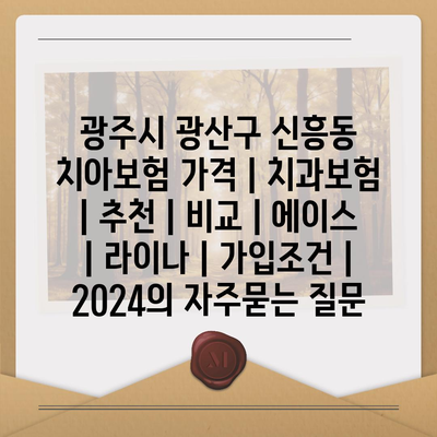 광주시 광산구 신흥동 치아보험 가격 | 치과보험 | 추천 | 비교 | 에이스 | 라이나 | 가입조건 | 2024