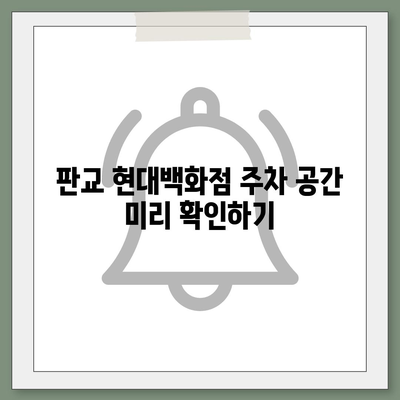 판교 현대백화점 주차 꿀팁 | 카카오 내비와 카카오 T 활용