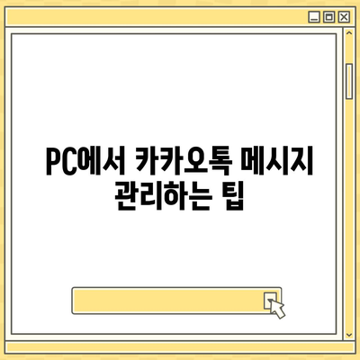 카카오톡 pc버전 메시지