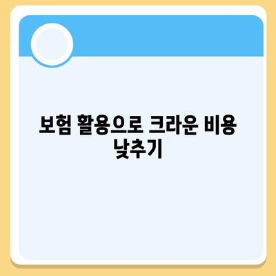 크라운 치료비 절감을 위한 저렴한 플랜 안내