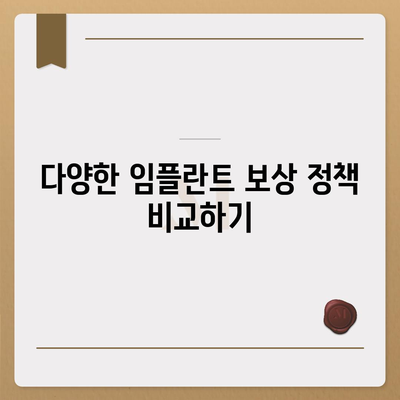 임플란트와 보상 내용 확인하기