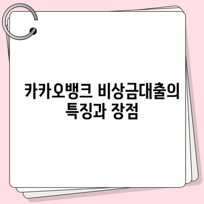 카카오뱅크 비상금대출