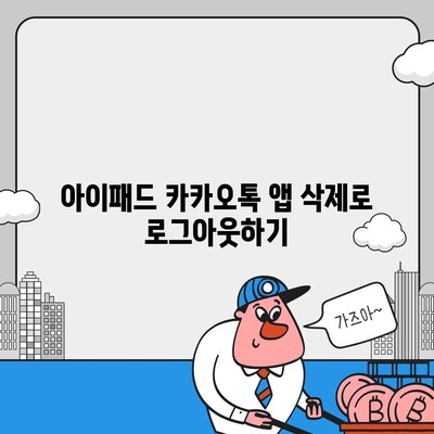 아이패드 모바일 카카오톡 로그아웃하는 2가지 방법