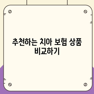 치아 보험 추천 사유 및 비교 사이트의 이점