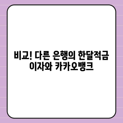 카카오뱅크 pc버전 한달적금 이자