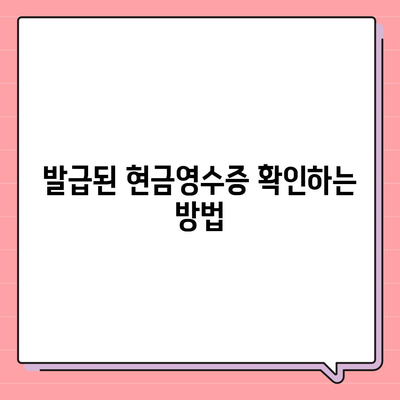 카카오페이 현금영수증 발급 및 확인, 수정 방법