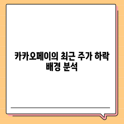 카카오페이 주가 추락 이유와 향후 전망