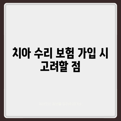 치아 수리 보험 가입 고민 중이신 분들께