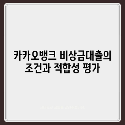 카카오뱅크 pc버전 비상금대출거절