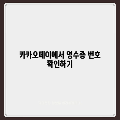 카카오페이 현금영수증 번호 등록 확인 방법