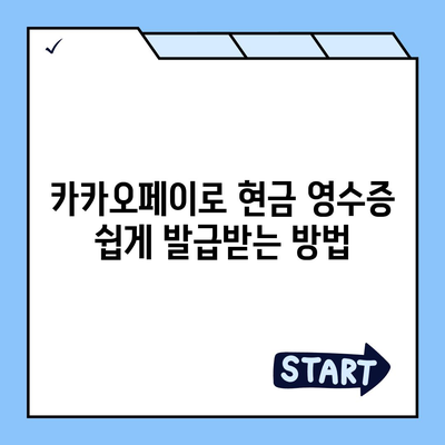 카카오페이 현금 영수증 관리 꿀팁