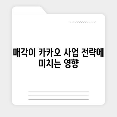 카카오 계열사 매각 | 사업 전망에 미치는 영향