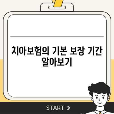 치아보험 가입 후 보장 기간 이해하기