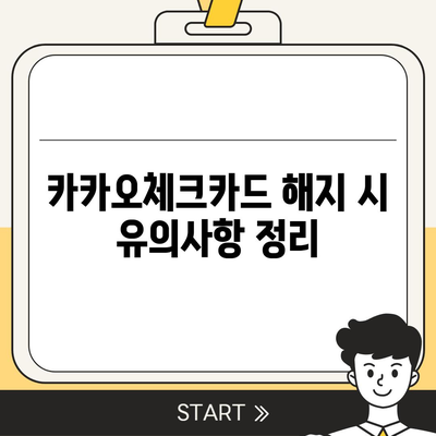 카카오체크카드 신청, 발급, 해지에 대한 가이드