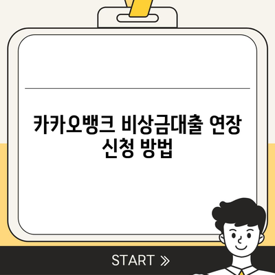 카카오뱅크 pc버전 비상금대출 연장