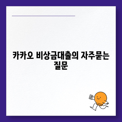 카카오 비상금대출