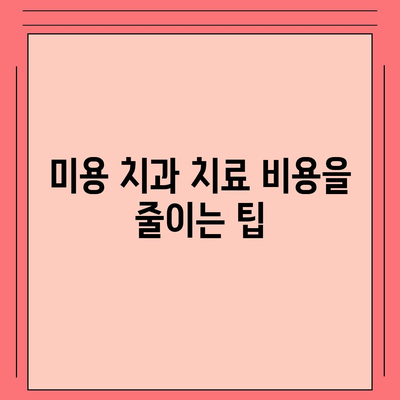 저렴한 미용 치과 보험에 가입하는 방법