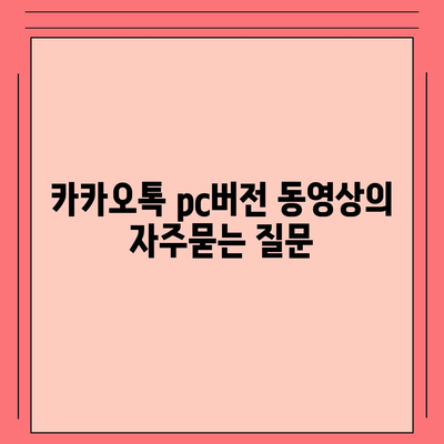 카카오톡 pc버전 동영상