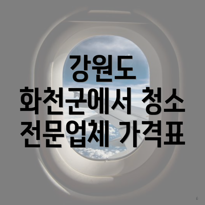 강원도 화천군에서 청소 전문업체 가격표