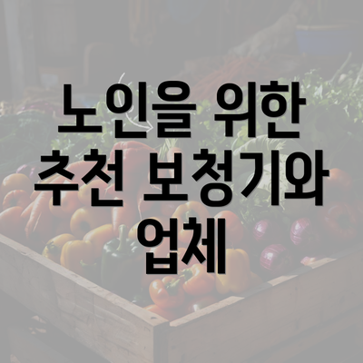 노인을 위한 추천 보청기와 업체