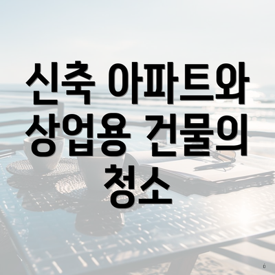 신축 아파트와 상업용 건물의 청소