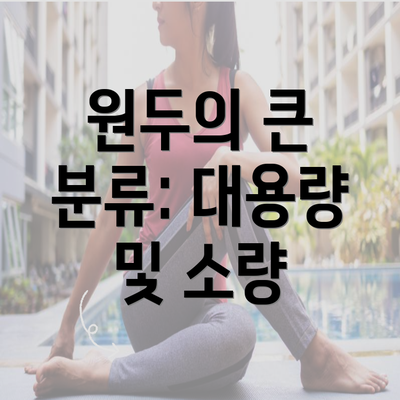 원두의 큰 분류: 대용량 및 소량