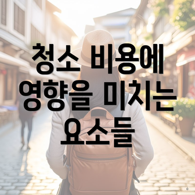 청소 비용에 영향을 미치는 요소들