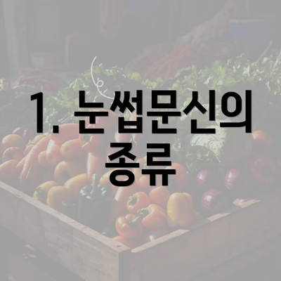 1. 눈썹문신의 종류