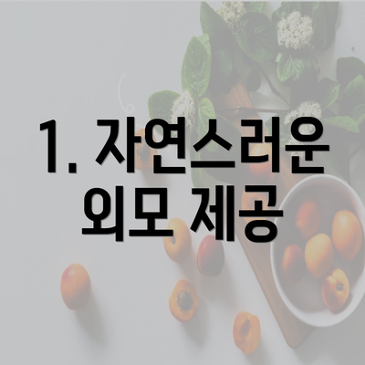 1. 자연스러운 외모 제공