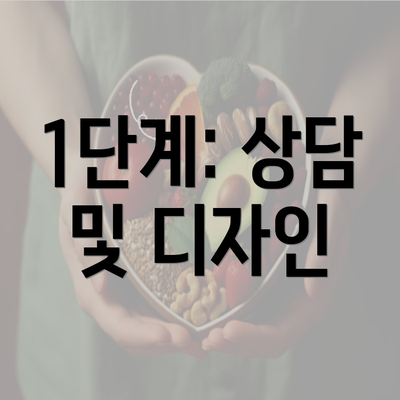 1단계: 상담 및 디자인