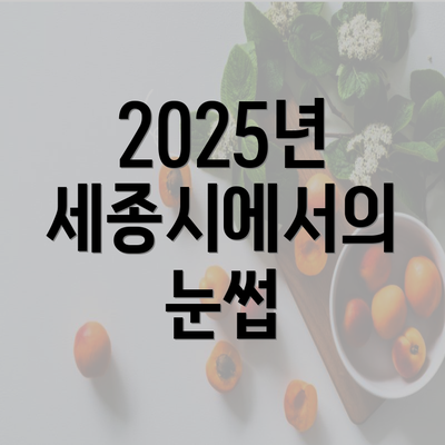 2025년 세종시에서의 눈썹