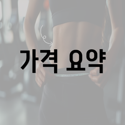 가격 요약