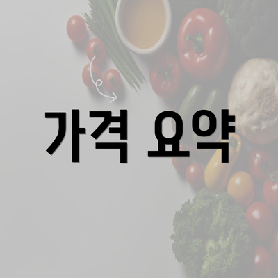 가격 요약