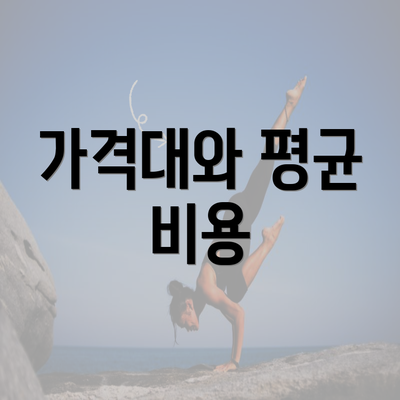 가격대와 평균 비용