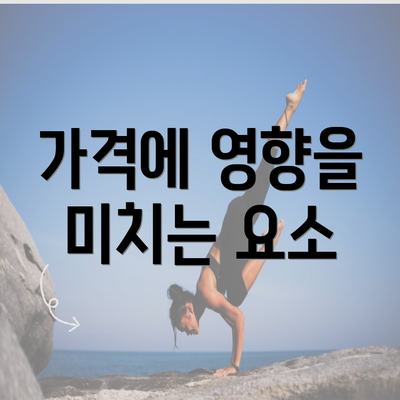 가격에 영향을 미치는 요소