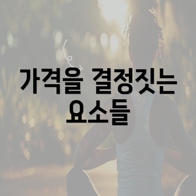 가격을 결정짓는 요소들