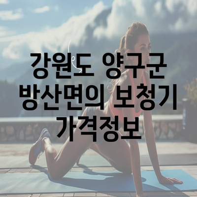 강원도 양구군 방산면의 보청기 가격정보