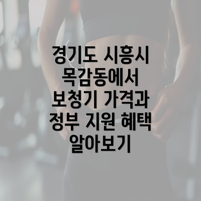 경기도 시흥시 목감동에서 보청기 가격과 정부 지원 혜택 알아보기