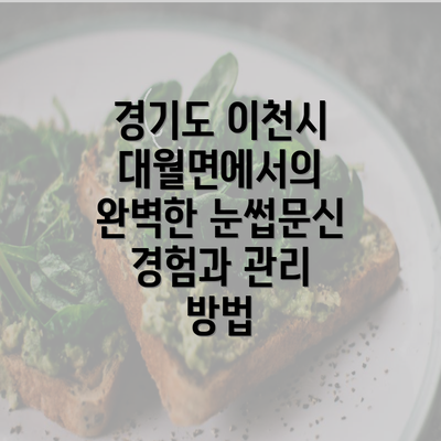 경기도 이천시 대월면에서의 완벽한 눈썹문신 경험과 관리 방법