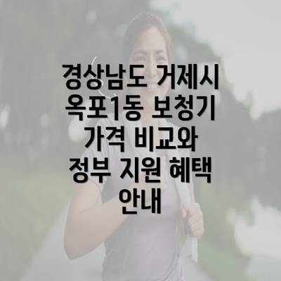 경상남도 거제시 옥포1동 보청기 가격 비교와 정부 지원 혜택 안내