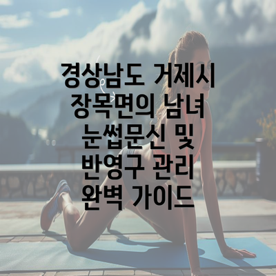 경상남도 거제시 장목면의 남녀 눈썹문신 및 반영구 관리 완벽 가이드