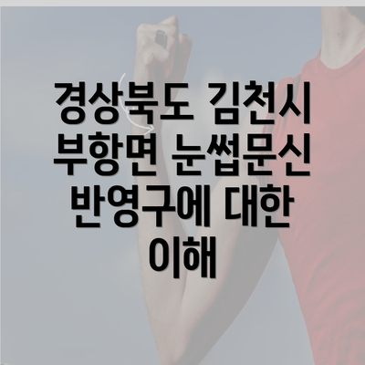 경상북도 김천시 부항면 눈썹문신 반영구에 대한 이해