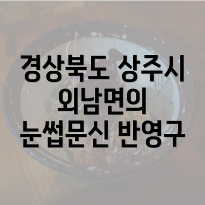 경상북도 상주시 외남면의 눈썹문신 반영구