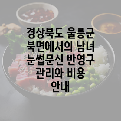 경상북도 울릉군 북면에서의 남녀 눈썹문신 반영구 관리와 비용 안내