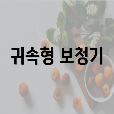 귀속형 보청기