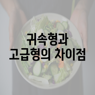 귀속형과 고급형의 차이점