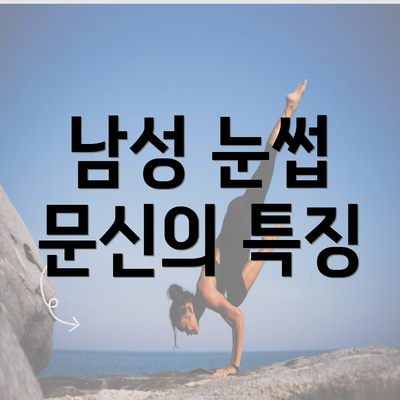 남성 눈썹 문신의 특징