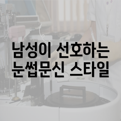 남성이 선호하는 눈썹문신 스타일