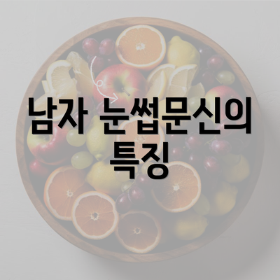 남자 눈썹문신의 특징