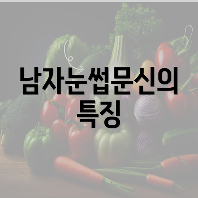 남자눈썹문신의 특징